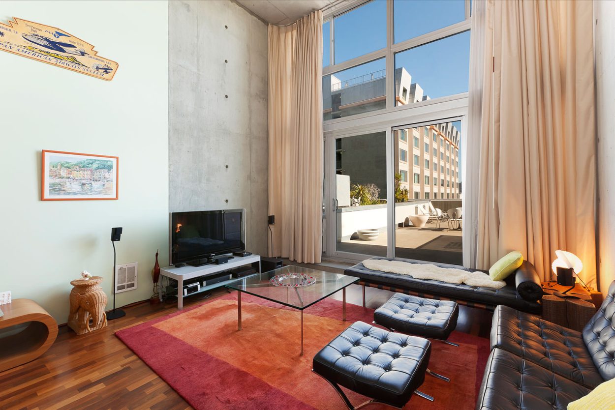 Yerba Buena Lofts #527 Living Room2 Mike Broermann San Francisco Real Estate Agent Broker