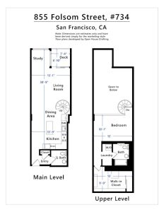 855 Folsom Street #734 OHD Dimensions